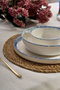 Hermia Roundy - Blue Juego de Cena de Porcelana de 24 Piezas